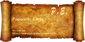 Papesch Edda névjegykártya